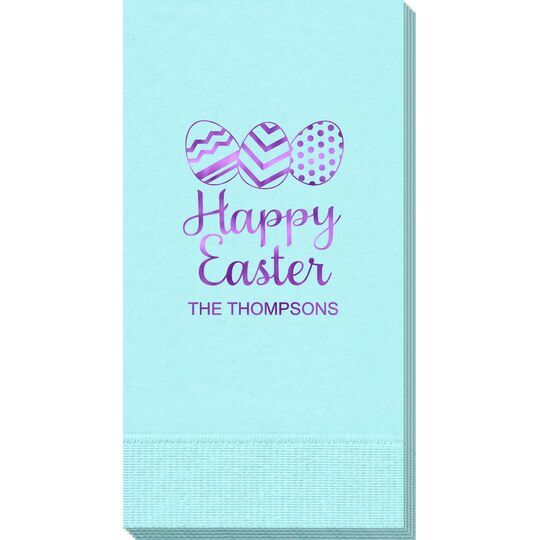 Decorated Easter Eggs Guest Towels